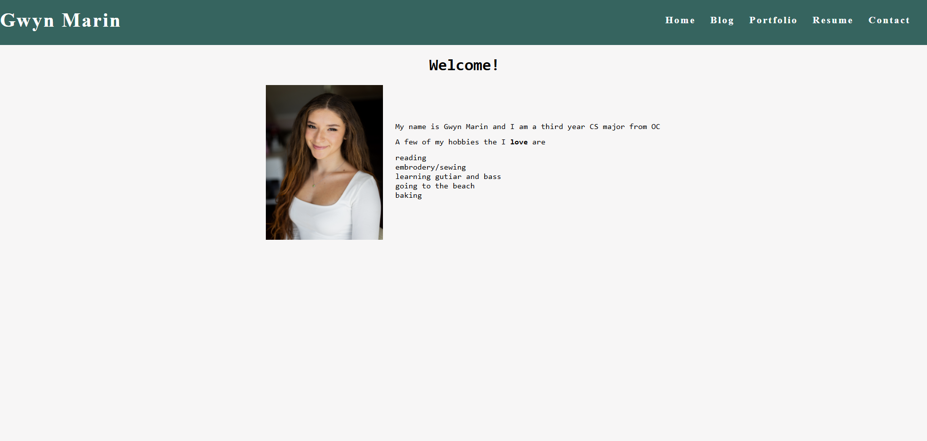 Website homepage